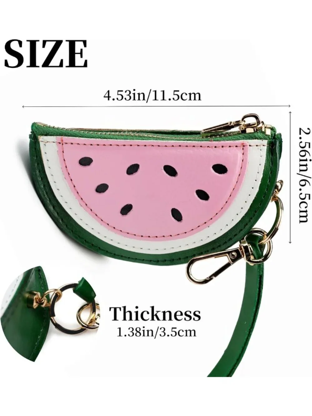 Cute Watermelon Mini Coin Purse Keychain | Fruit Charm Wallet for Women